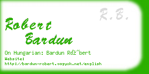 robert bardun business card